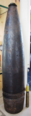 17 cm oefengranaat met als vergelijking een 2 cm patroon er naast