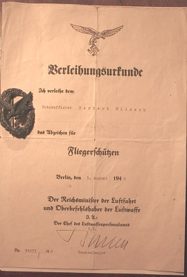 fliegerschützen abzeichen für bordschutzen und bordfunker