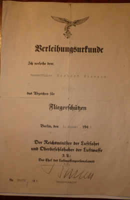 fliegerschützen Abzeichen m