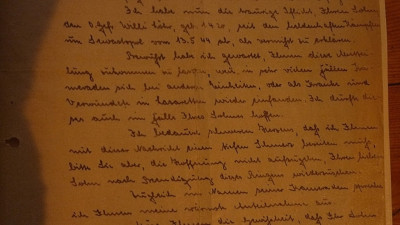 middendeel brief aan vader van Willi Löhr.