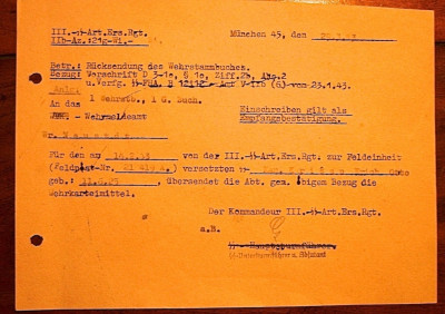 terugzendbewijs van het Wehrstammbuch