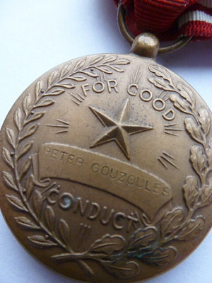 Good Conduct medal Peter Gouzoules.jpg
