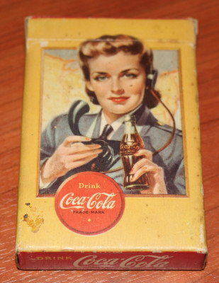 Coca Cola speelkaarten van de luchtmacht met vliegtuigen erop