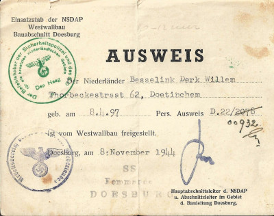 Vrijstelling voor de "Westwallbau".