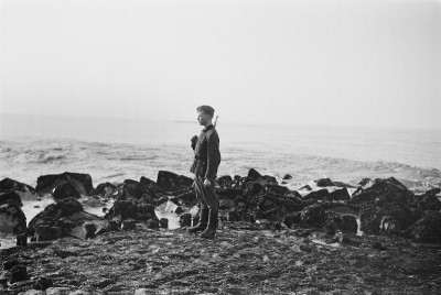 Aan het strand.