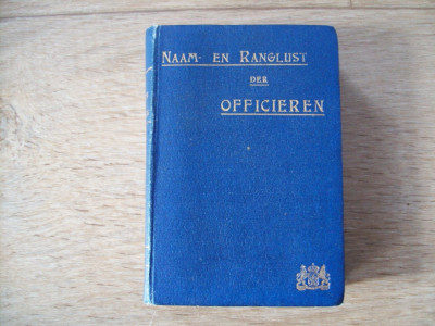 Naam en ranglijst 1917