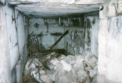 Interieur van de waterbunker.