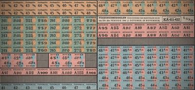 De bonkaart voor de periode 1 oktober tot 25 november 1944 <br />werd onbruikbaar door de spoorwegstaking.
