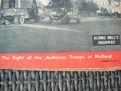The fight of the Airborne troops in Holland; Along Hell's Highway